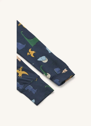 Liewood - Wilhelm Dinosaurs Organic Cotton Pajamas | Navy
