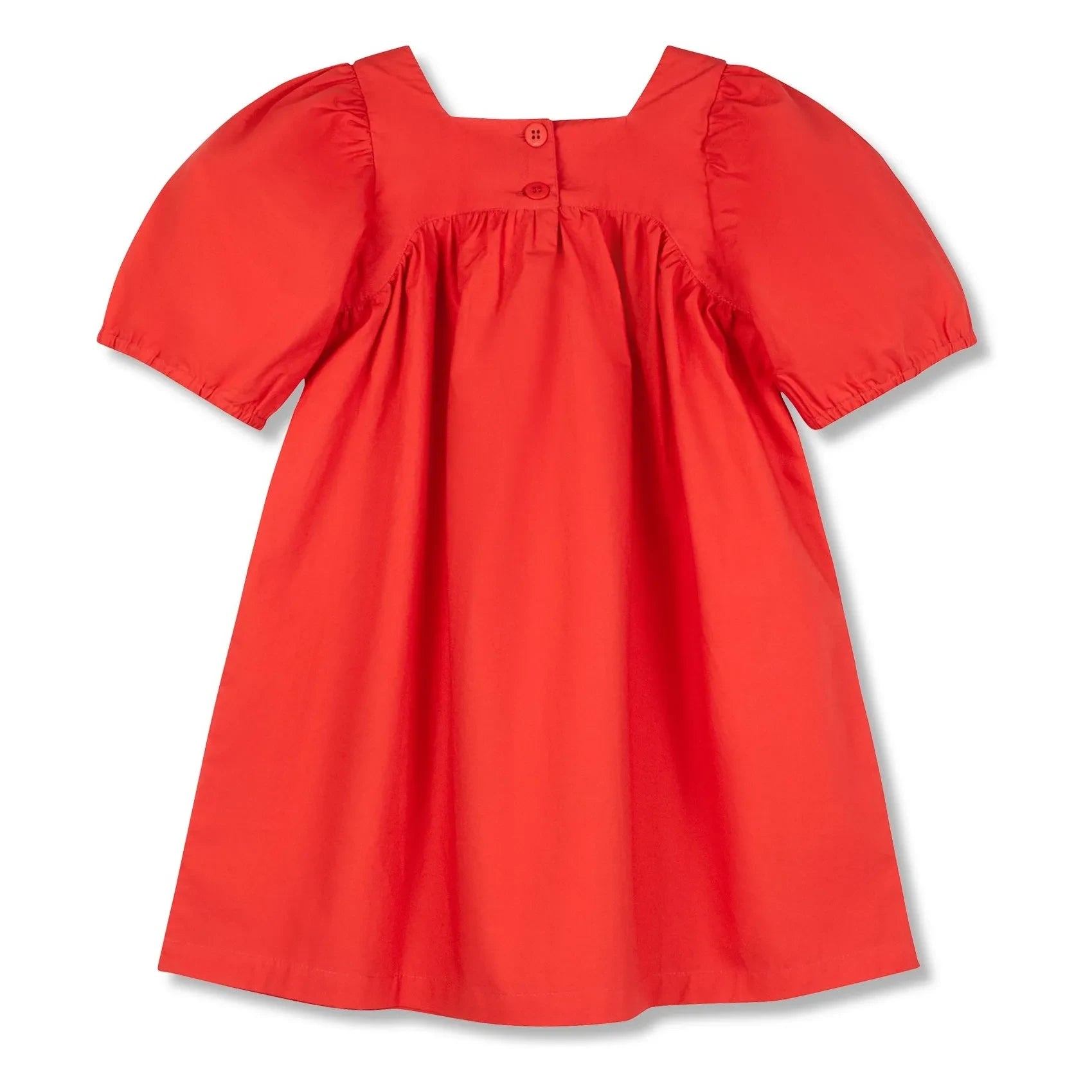 Wynken - Puffy Flat Dress | Red
