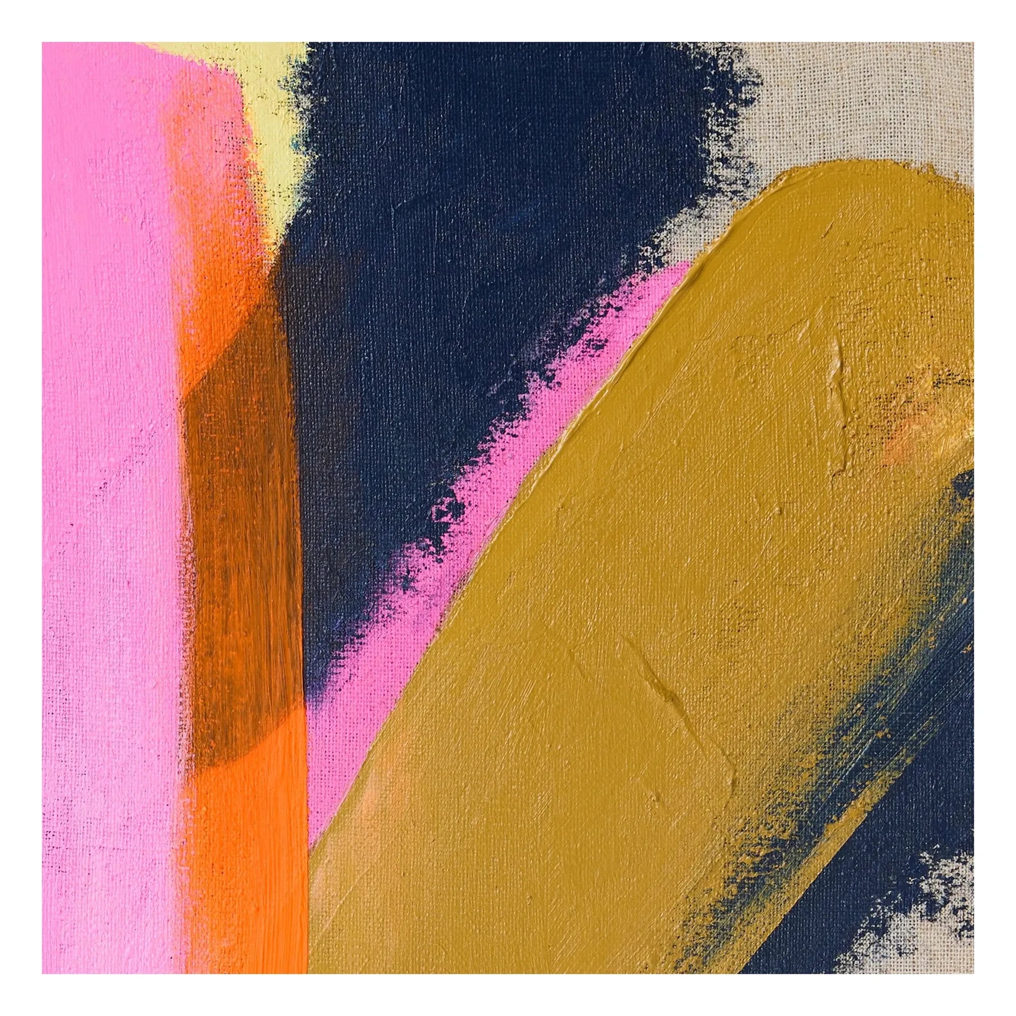 HKliving - Abstract framed painting Bright Lights | Pink