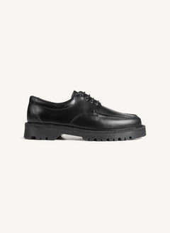 Garment Project - Pete Moc Toe Leather Derby Shoes | Black