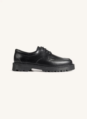 Garment Project - Pete Moc Toe Leather Derby Shoes | Black