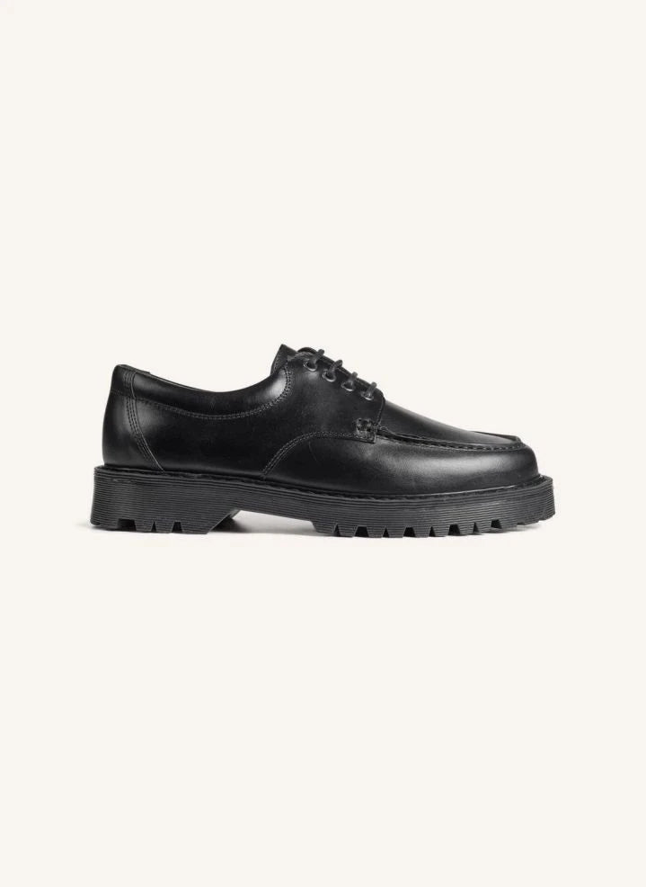 Garment Project - Pete Moc Toe Leather Derby Shoes | Black