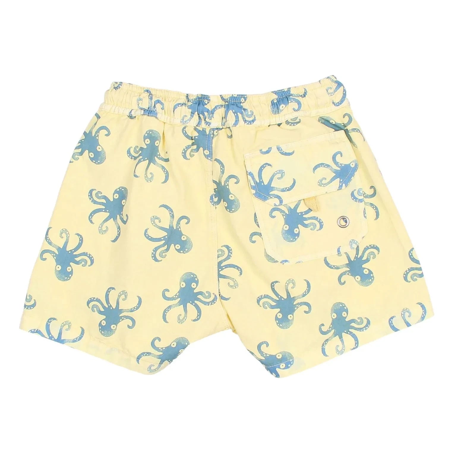 Búho - Organic Cotton Poplin Octopus Swimsuit Shorts | Yellow