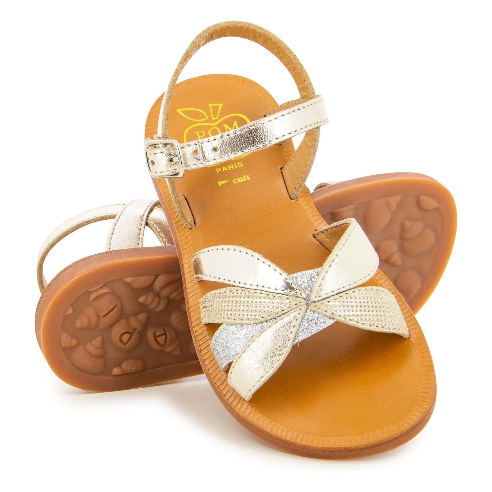 Pom d'Api - Plagette Baby Sandals | Orange