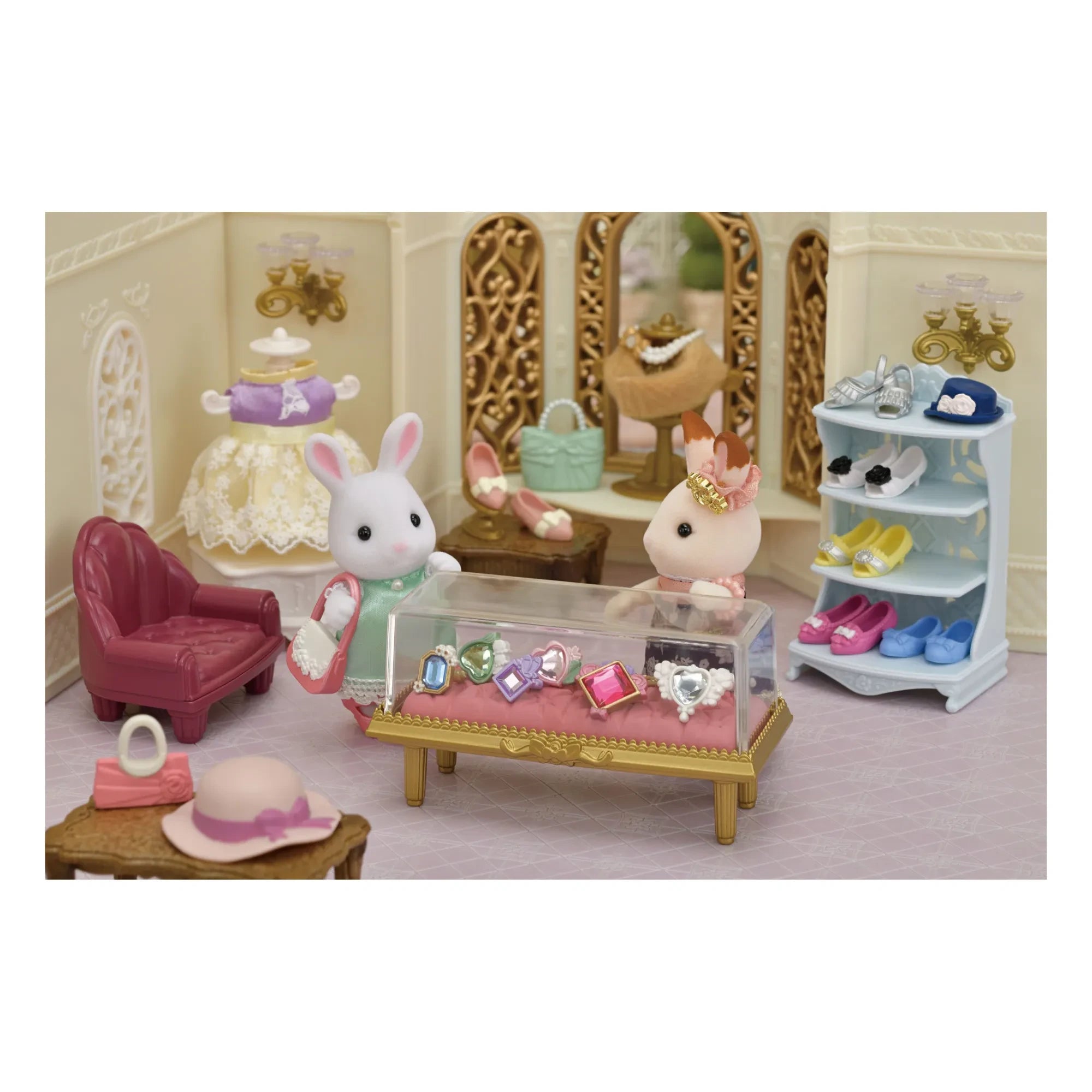 Sylvanian Families - Bib Sister Rabbit and Fashion Suitcase