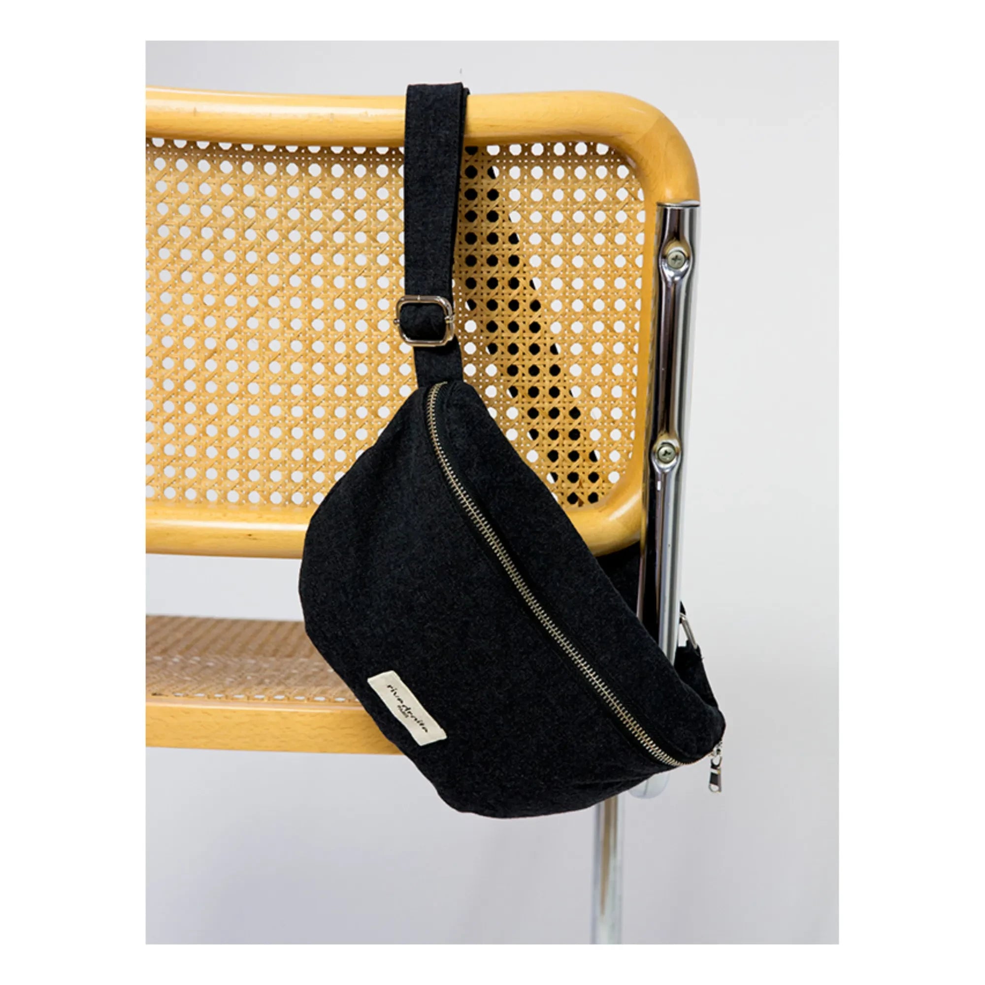 rivedroite - Custine Recycled Cotton Bumbag | Black