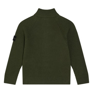 Stone Island - Yün Logolu Fermuarlı Yelek | Haki