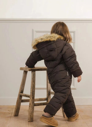 Töastie - Waterproof Faux Fur Hooded Cloud Jacket | Brown