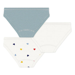 Petit Bateau - 3-Pack Striped Panties Set | White