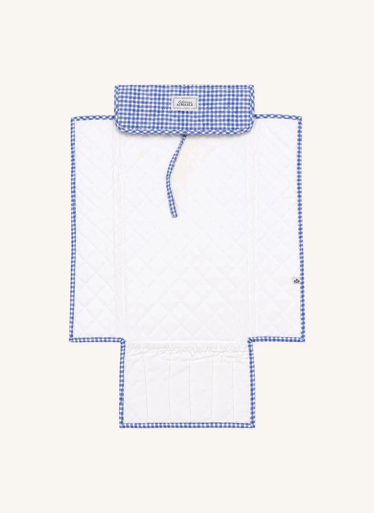 Editions Aimable - Marcel nomad bed | Blue Vichy Cotton