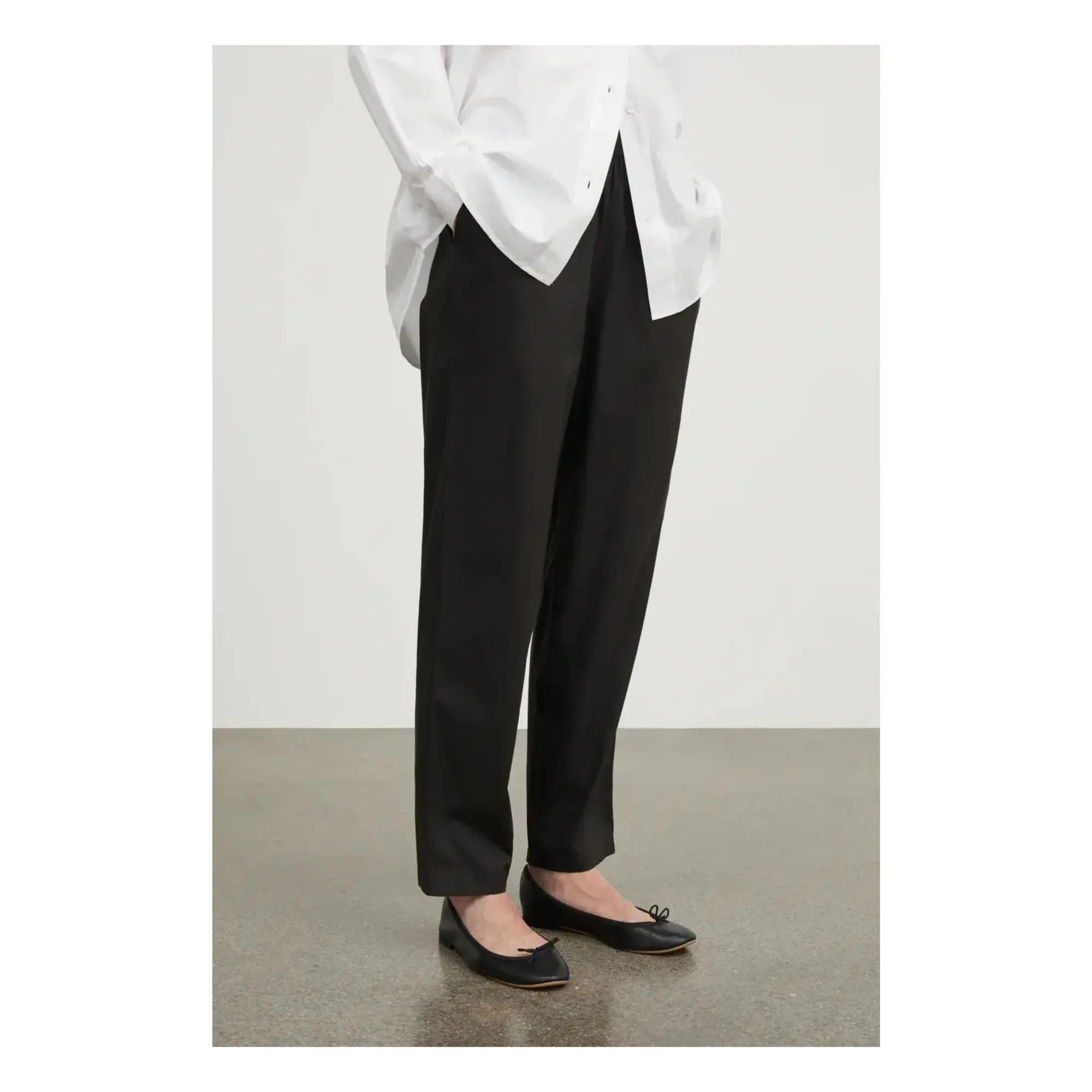 Skall Studio - Edgar Organic Cotton Poplin Pants | Black