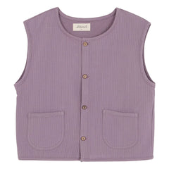 birinit - Vintage Cotton Sleeveless Jacket | Plum