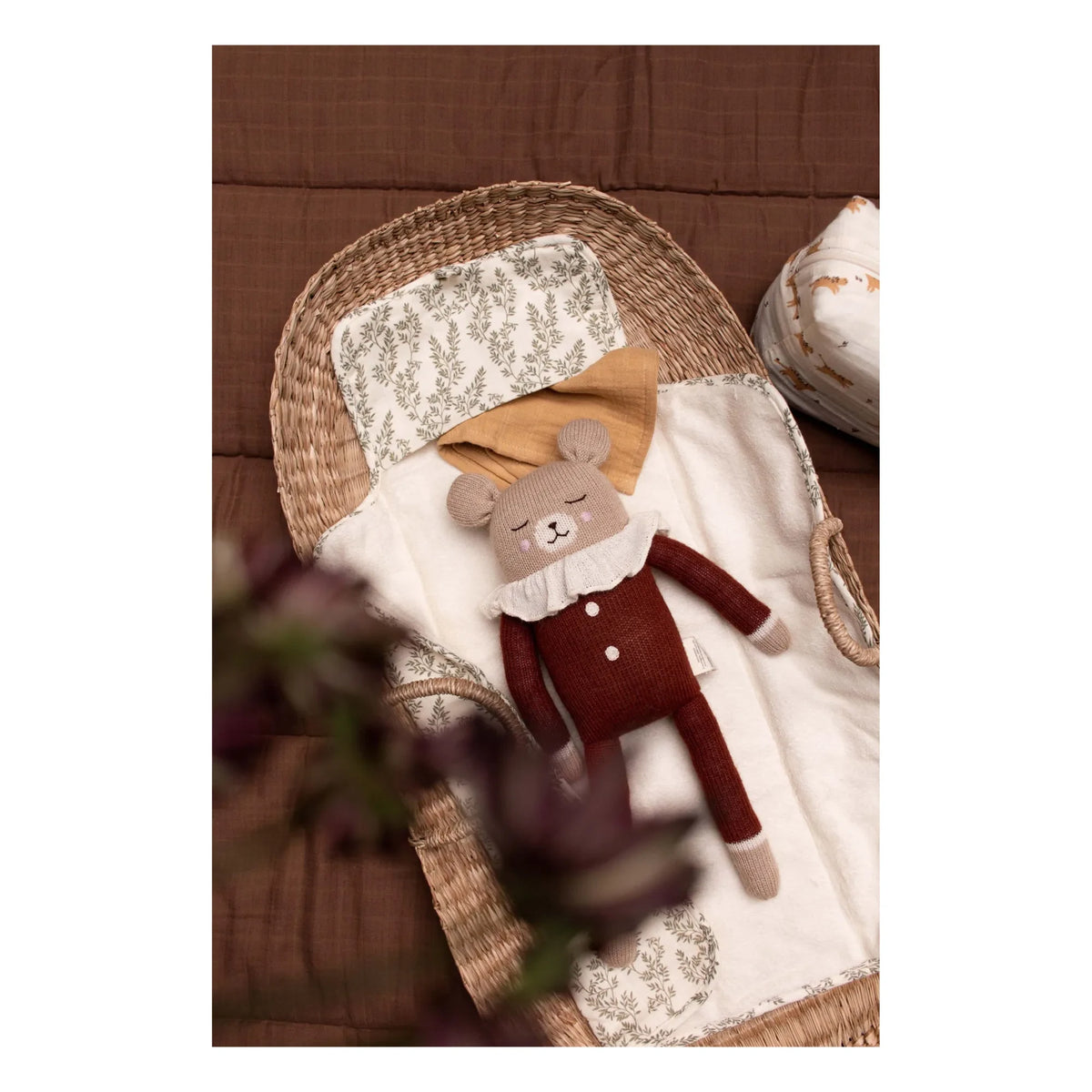 Main Sauvage - Pajama Set with Large Plush Bear | Terracotta