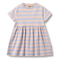 Wheat - Striped Anna Jersey Dress Organic Cotton | Pale Pink