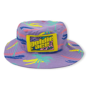 Goldie + Ace - UV Protection Beach Hat with Palm Trees | Purple