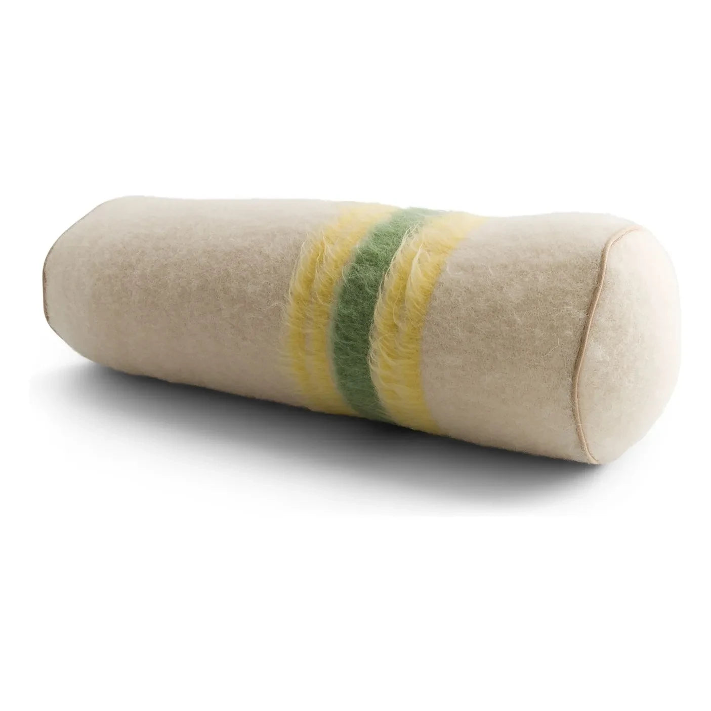 The Socialite Family - Adri striped mohair bolster cushion | Yellow