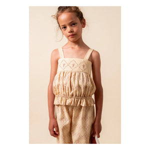 birinit - Castelflorite embroidered upper Organic cotton | Honey