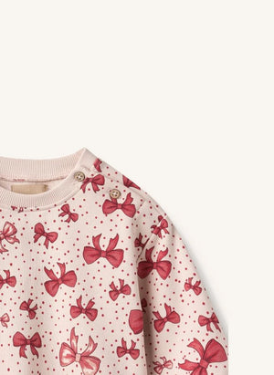 Wheat - Lia Knotted Sweatshirt, Organic Cotton | Candy Pink
