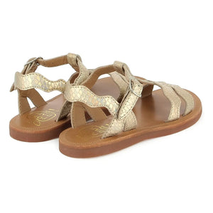 Pom d'Api - Plagette Frizz Glitter Sandals | Gold
