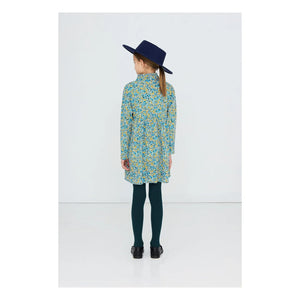 Tinycottons - Organic Cotton Corduroy Floral Dress | Blue