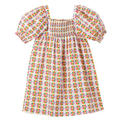 Fabula - Windmill Balloon Sleeve Midi Dress | White