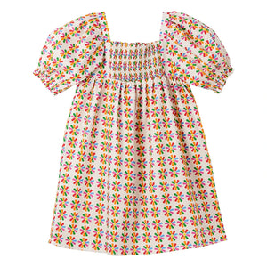 Fabula - Windmill Balloon Sleeve Midi Dress | White