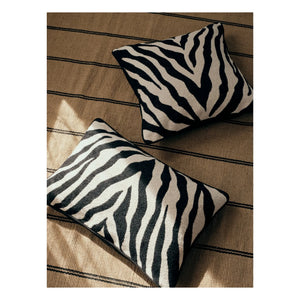Broste Copenhagen - Zebra Pillow Cover | Noir/White