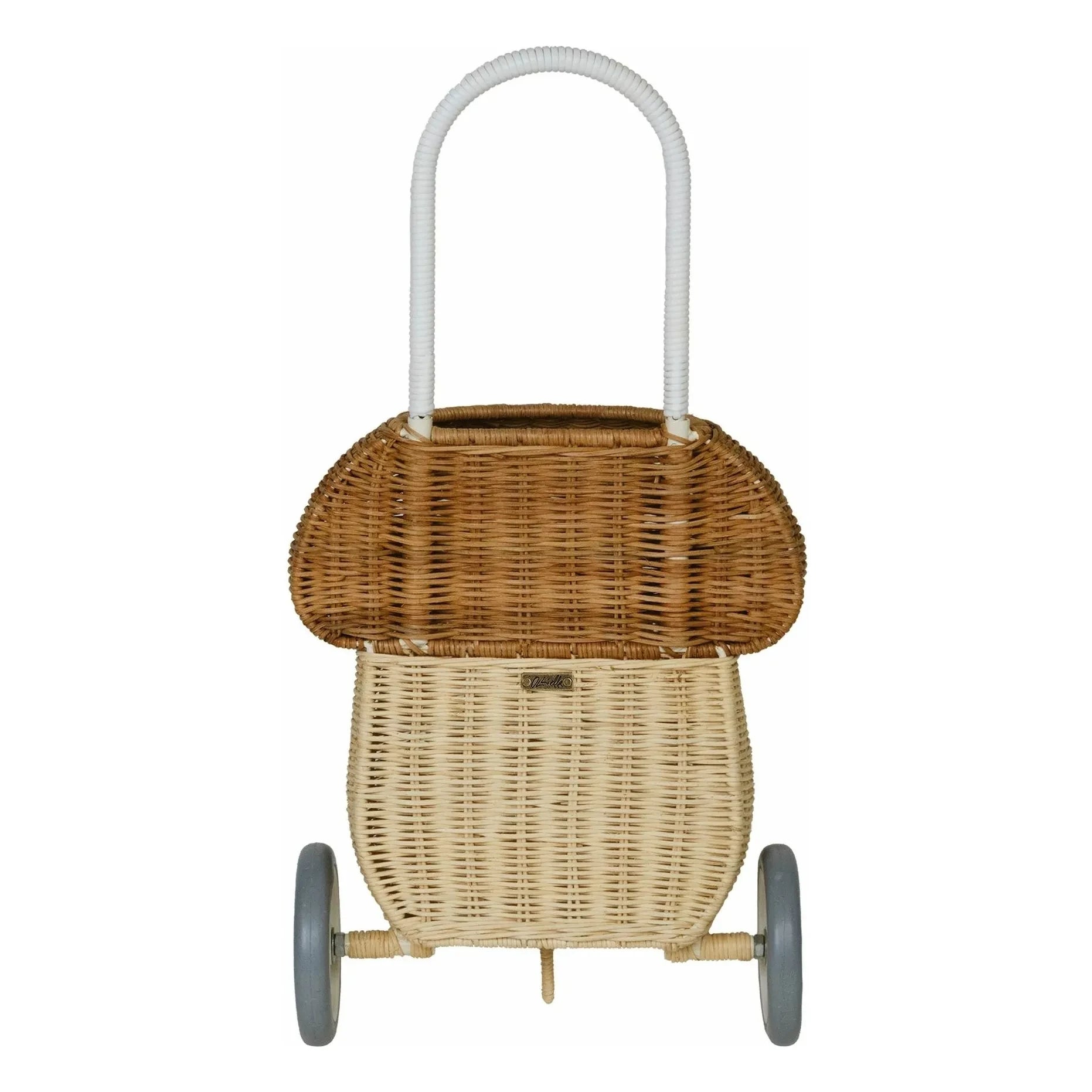 Olli Ella - Wheel Rattan Basket Champignon