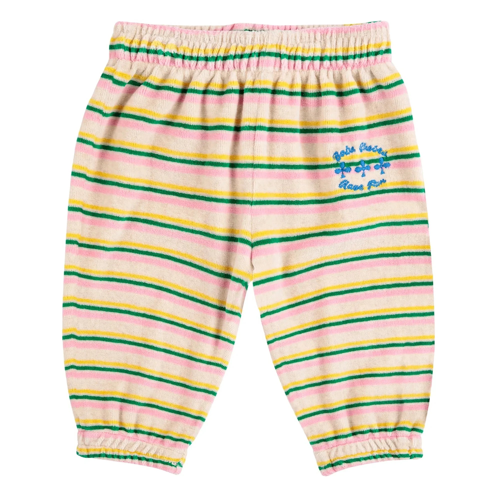 Bobo Choses - Striped Velvet Jogger | Ecru