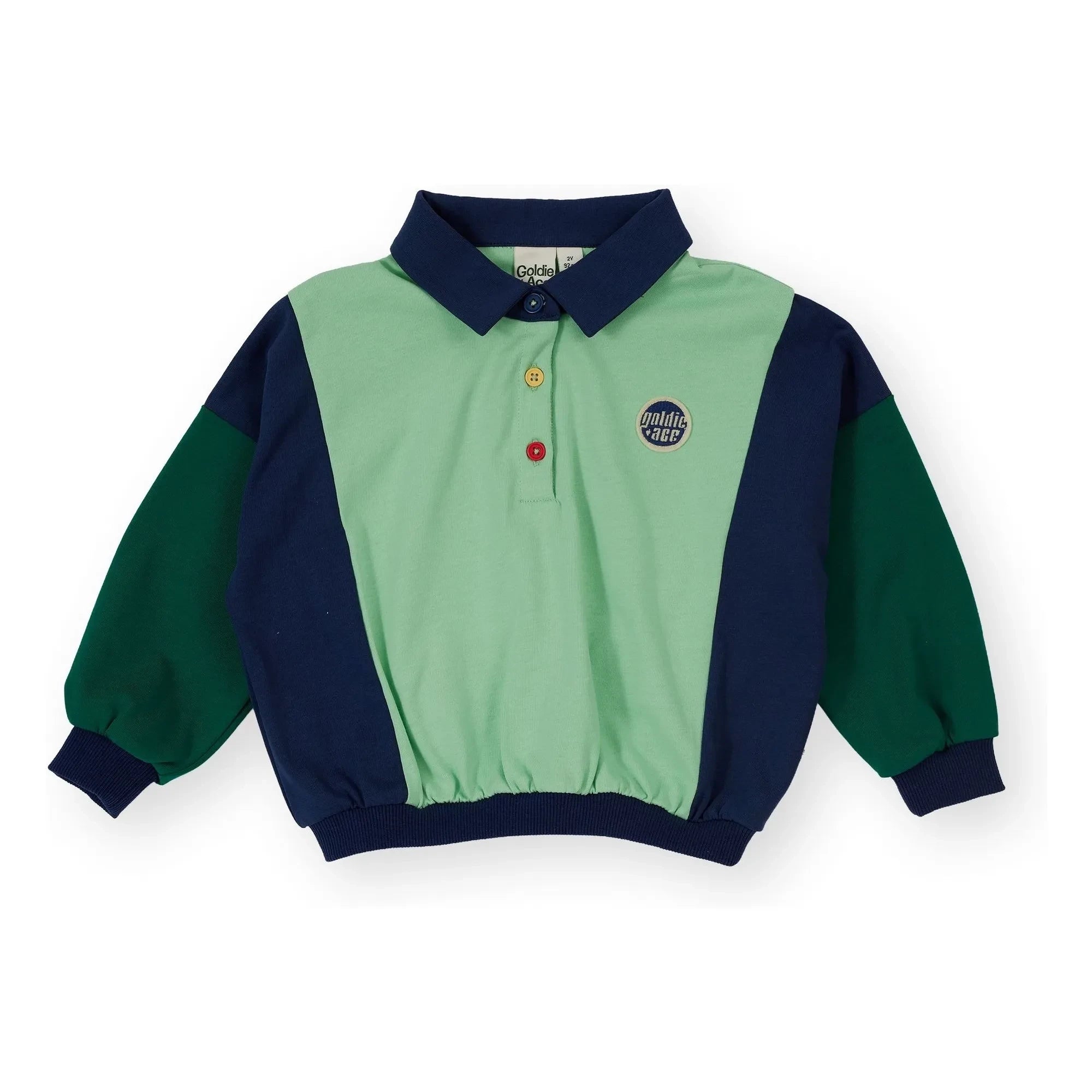 Goldie + Ace - Rugby Polo Collar Sweatshirt | Green