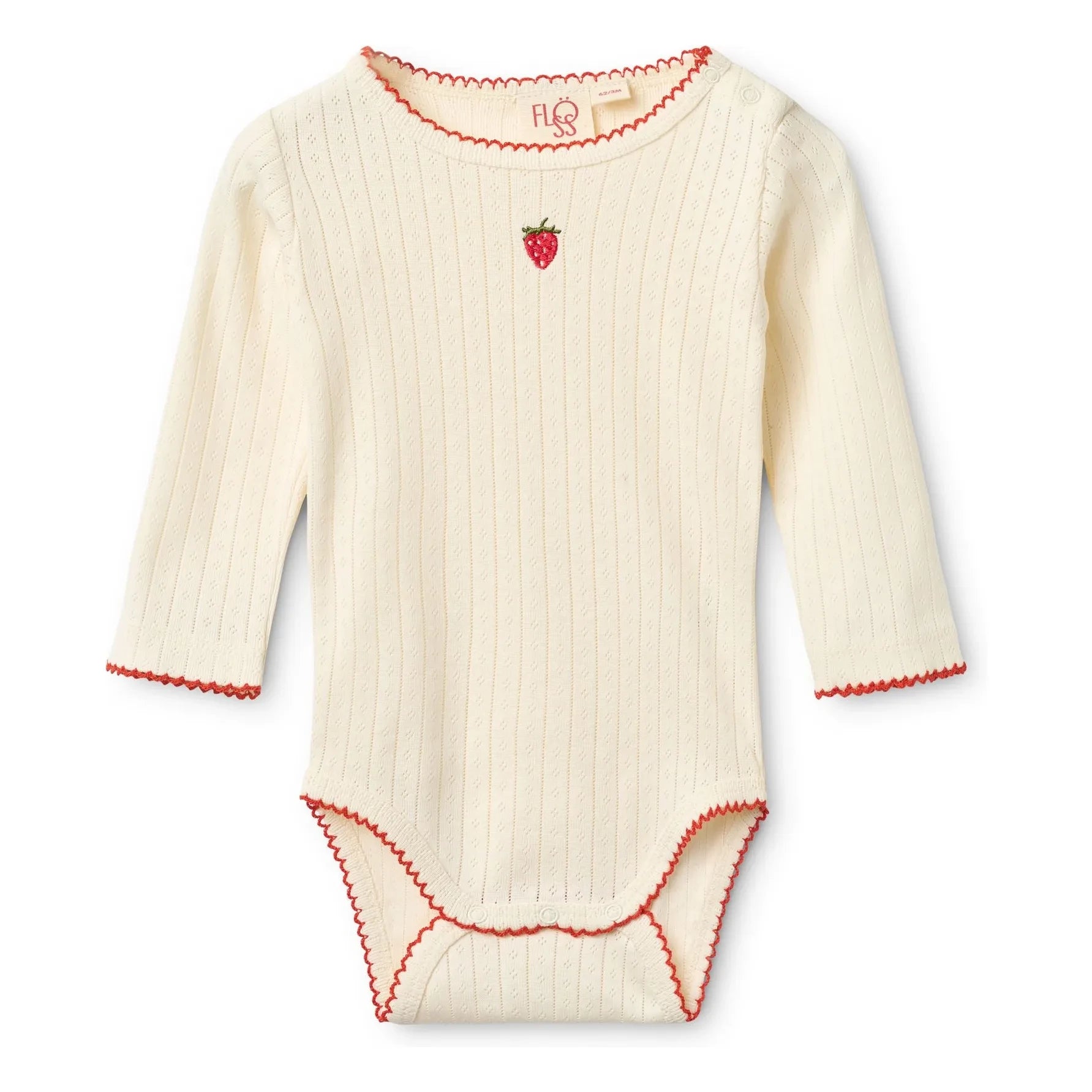 Flöss - Body Pointelle Flora Fraise | Cream