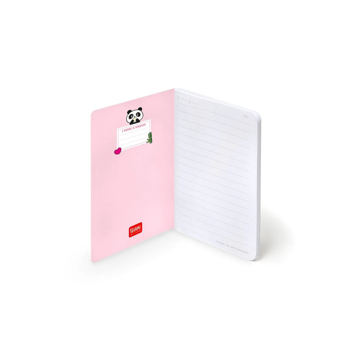Legami - A6 Çizgili Resimli Sert Kapaklı Defter - Panda