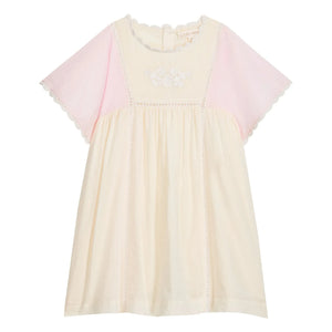 Louise Misha - Aurora Organic Cotton Contrast Dress | Yellow