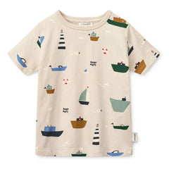 Liewood - Apia Bateaux Organic Cotton T-Shirt | Beige