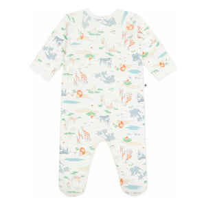 Petit Bateau - Dors Bien Zip Savane Pijama | Beyaz