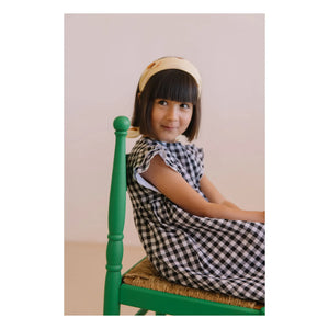 Studio Bohème - Cousine Vichy Organic Cotton Gauze Dress | Black