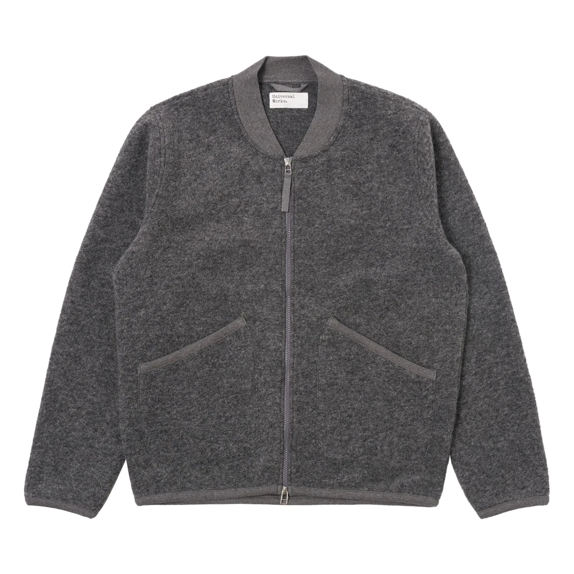 Universal Works - Wool Zip-up Bomber Jacket | Gray