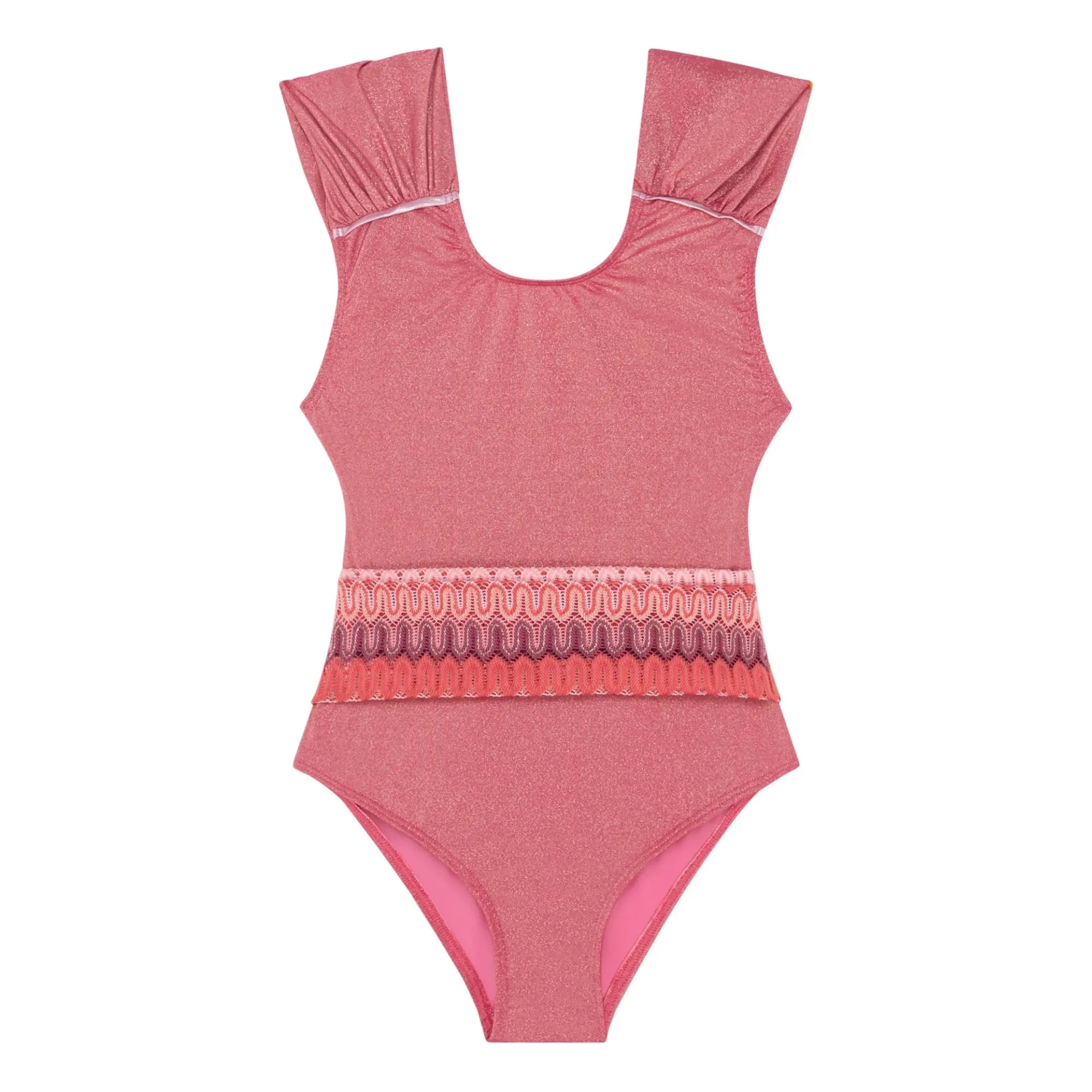 Lison Paris - Dolce Vita Metallic One-Piece Swimsuit | Pink