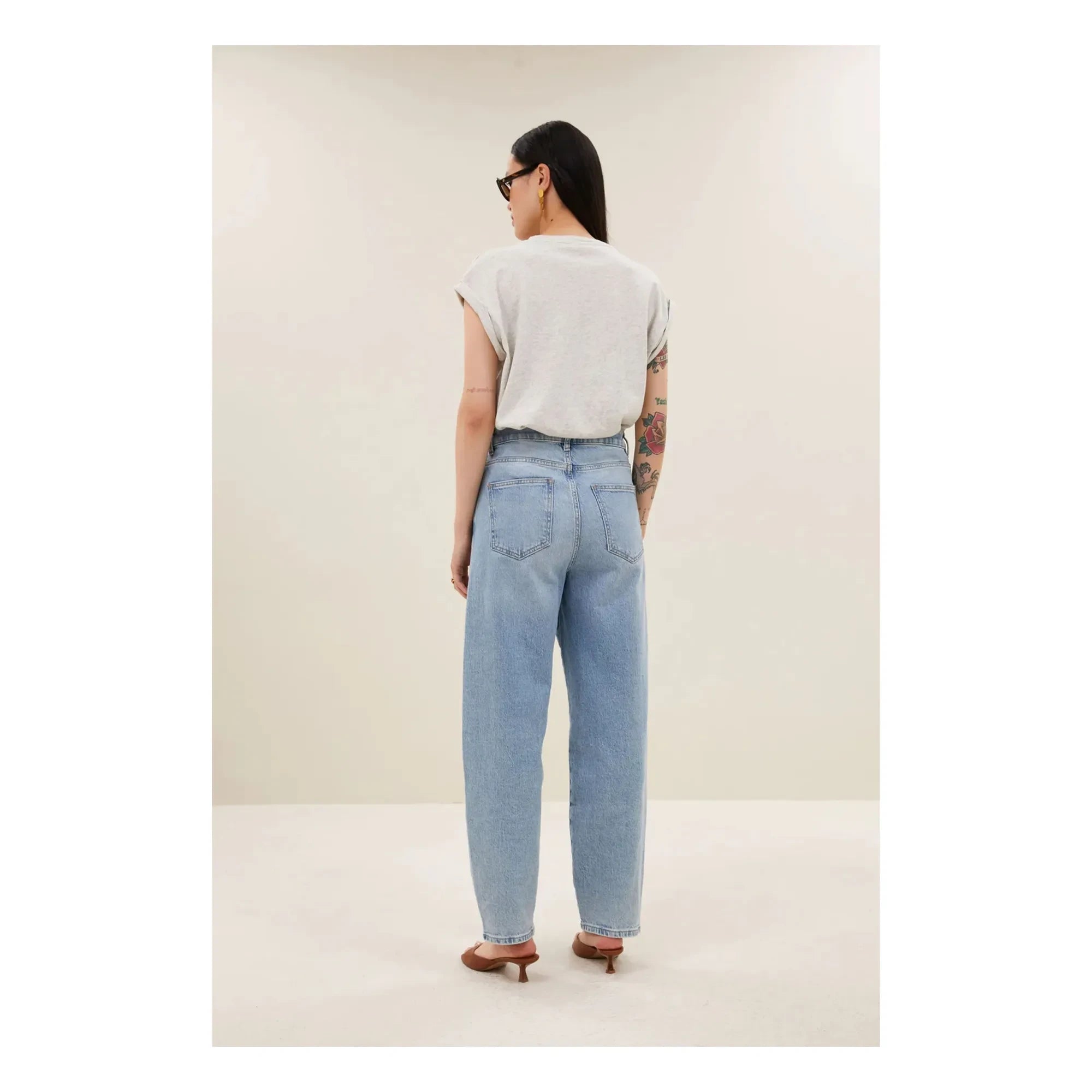 By Bar - Tobi Flame Cotton T-Shirt | Gray