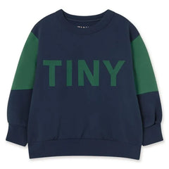 Tinycottons - Organik Pamuk Renk Bloklu Sweatshirt | Lacivert