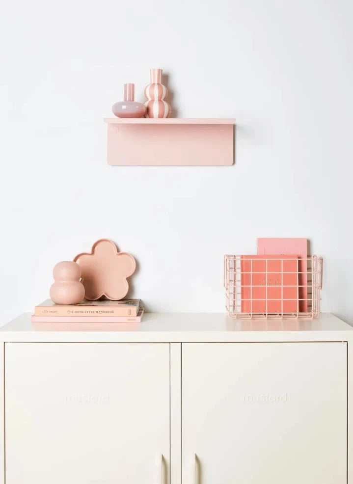 Mustard Made - Ledge Metal Wall Shelf | Blush