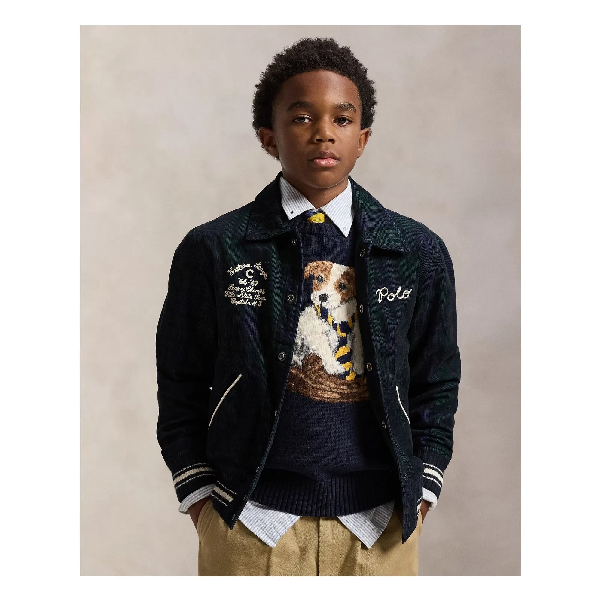 Ralph Lauren - Checkered Bomber | Navy Blue