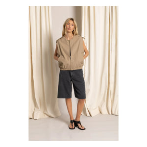 Smallable Woman - Paola Denim Bermuda Şort | Denim gri