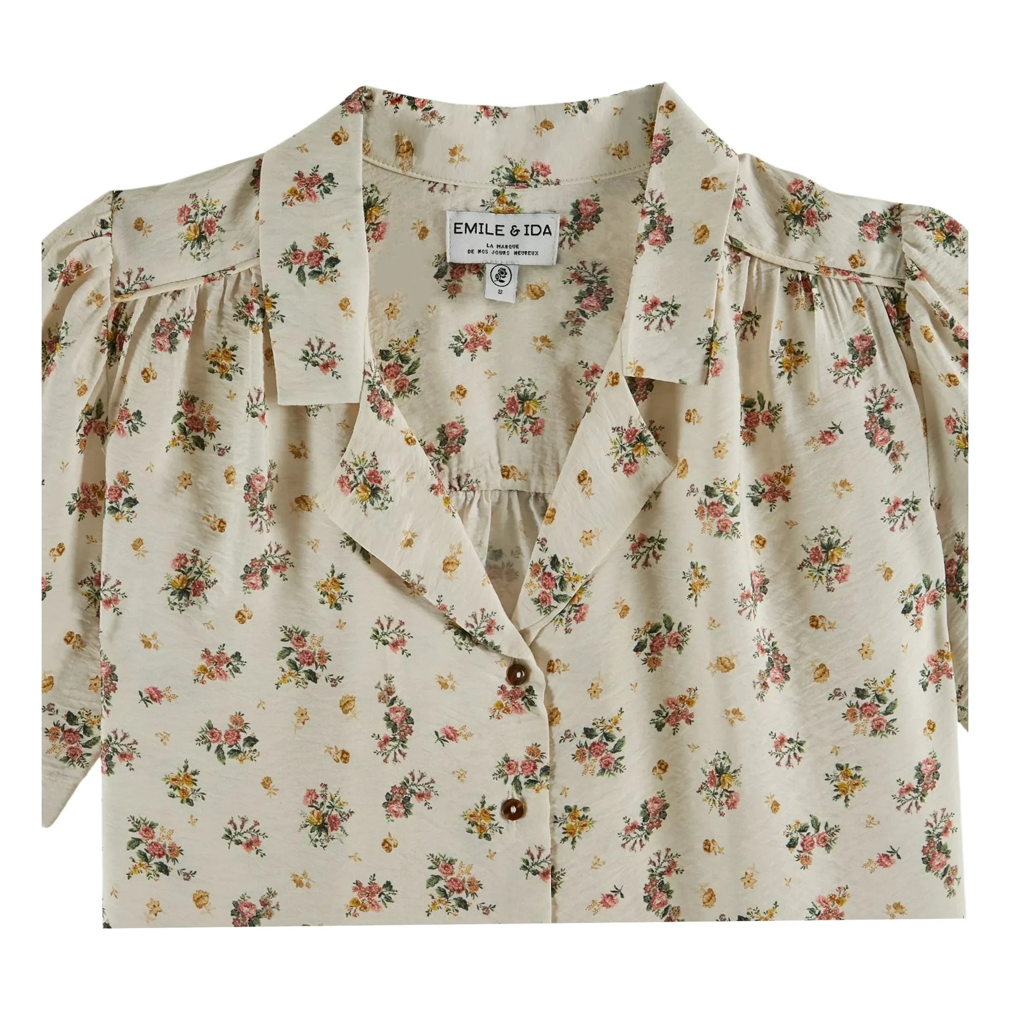 Emile et Ida - Cotton Printed Shirt | Cream