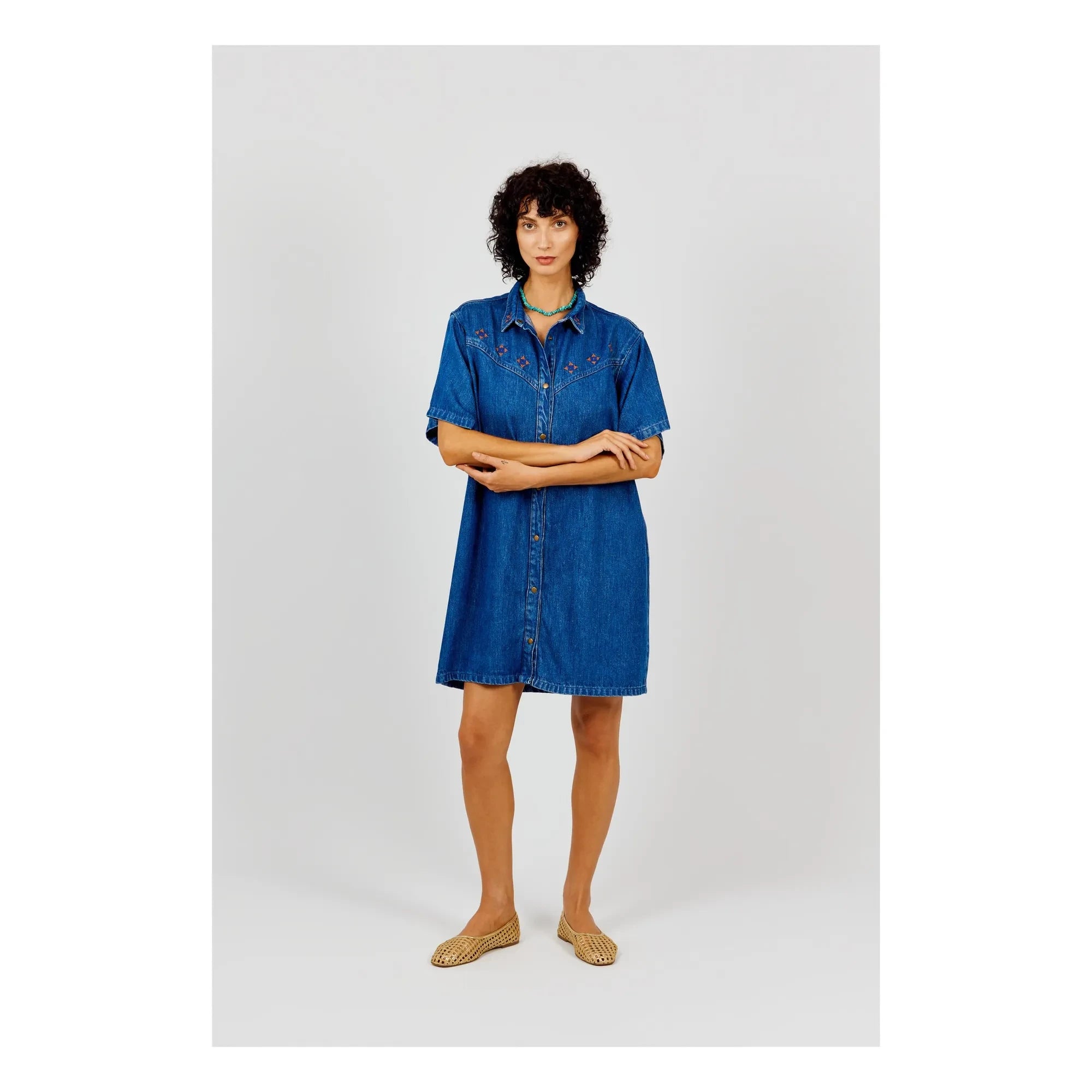 a.p - Bleach Denim Dress | Bleached Denim