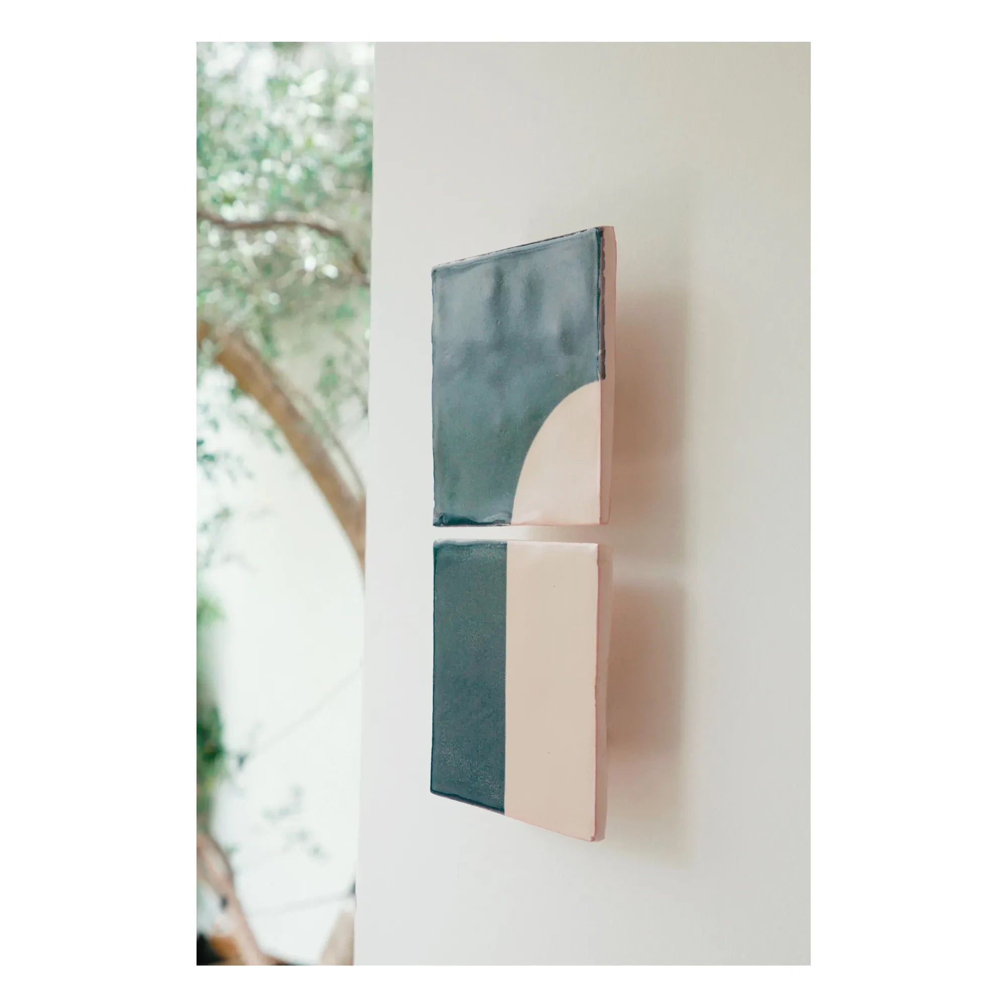 Violaine d'Harcourt - Blue Check Wall Lamp