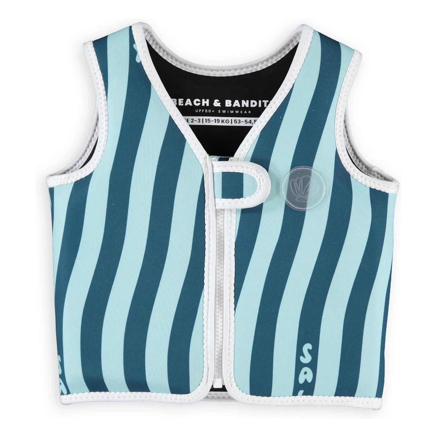 Beach & Bandits - Salty Stripes Swimsafe Vest Made from Recycled Fibers | Navy Blue