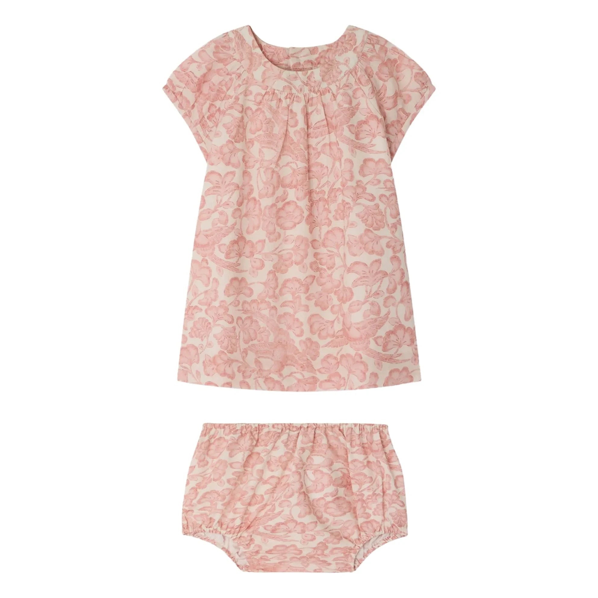 Bonpoint - Cachouli Fleurie Organic Cotton Dress | Powder Pink