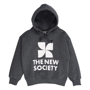 the new society - Logo Hoodie Sweatshirt | Dark Gray