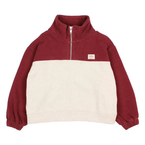 Búho - İki tonlu trucker yaka sweatshirt | Bordo